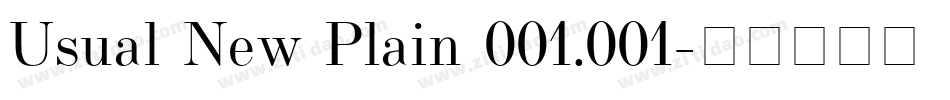 Usual New Plain 001.001字体转换